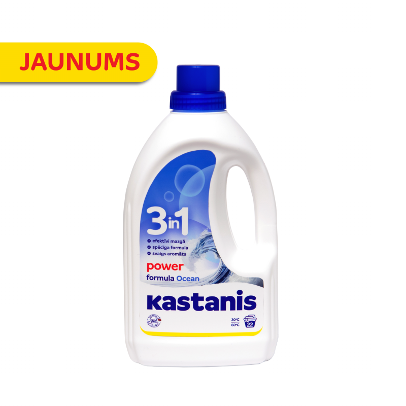 KASTANIS 3in1 Power formula Ocean veļas mazgāšanas līdzeklis, 900ml